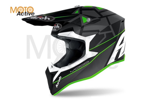 Кроссовый шлем Airoh Wraap Mood Green Matt